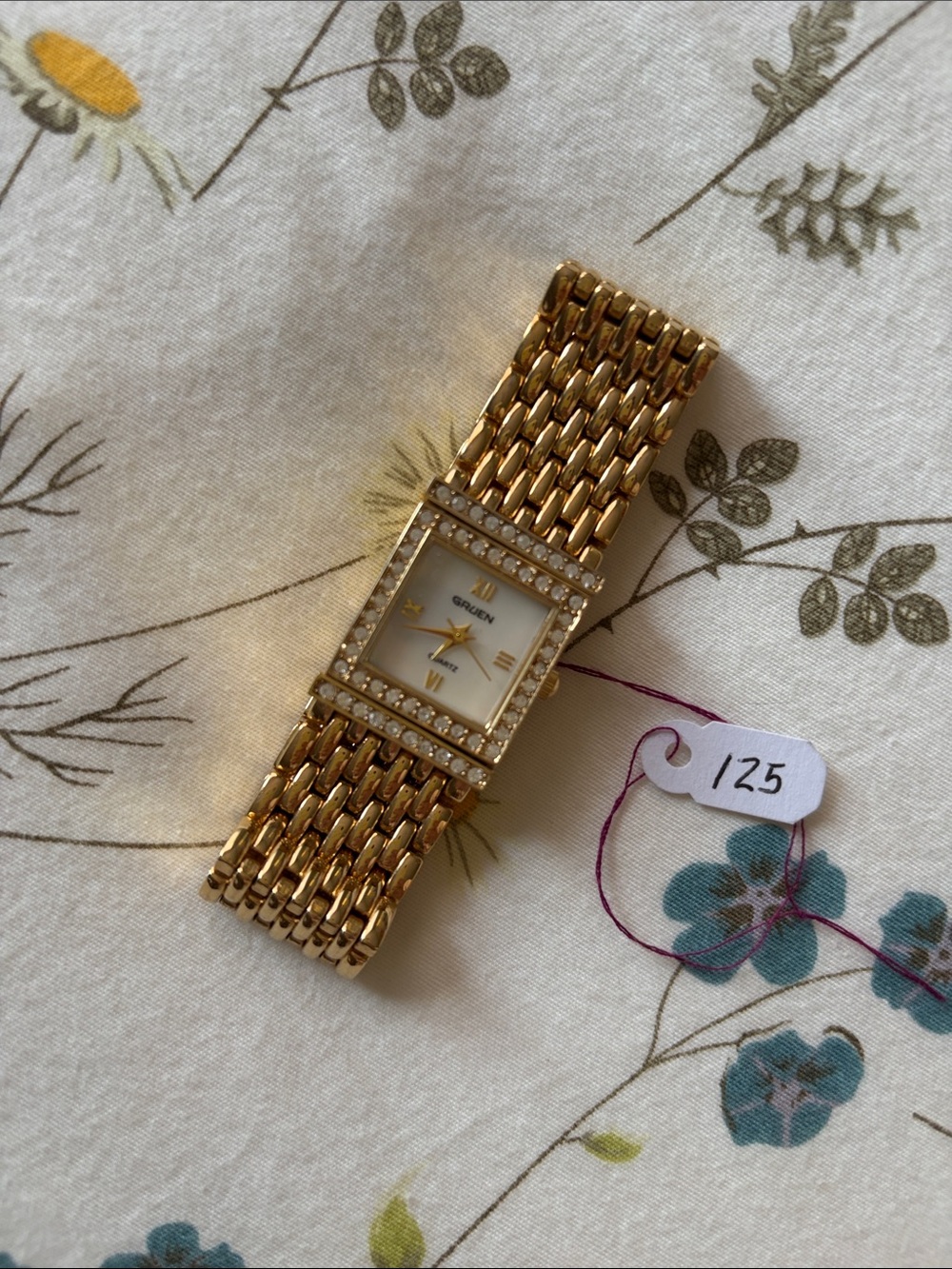 Gold Tone Crystal-Accent Women's Bracelet Watch - Gruen